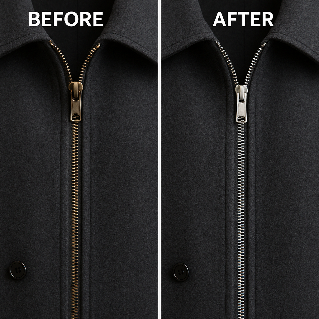 Changement de fermeture éclair - Manteau d'hiver