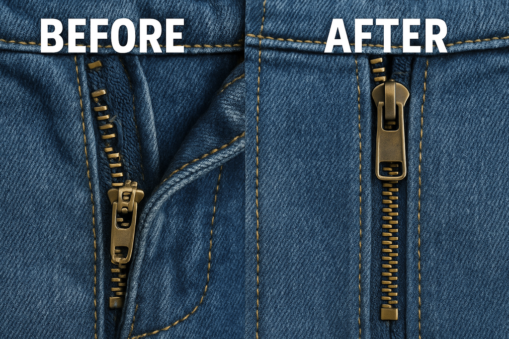 Changement de fermeture éclair