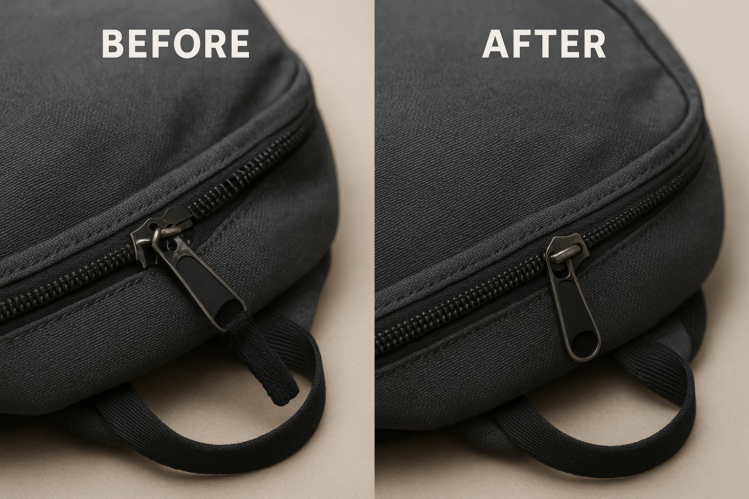 Changement de fermeture - Sac